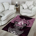 Personalized Manly Warringah Sea Eagles Area Rug Polynesian Tribal Pattern Style