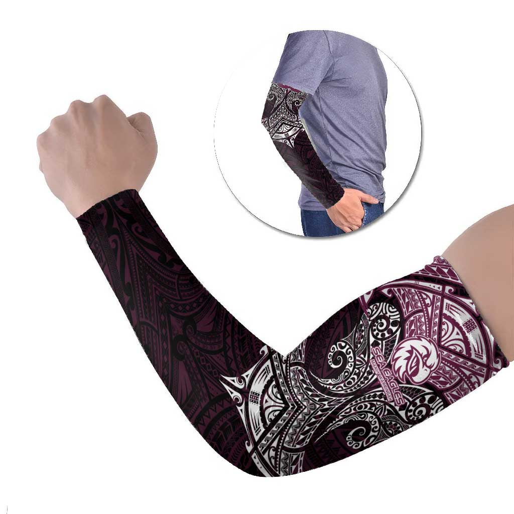 Personalized Manly Warringah Sea Eagles Arm Sleeves Polynesian Tribal Pattern Style