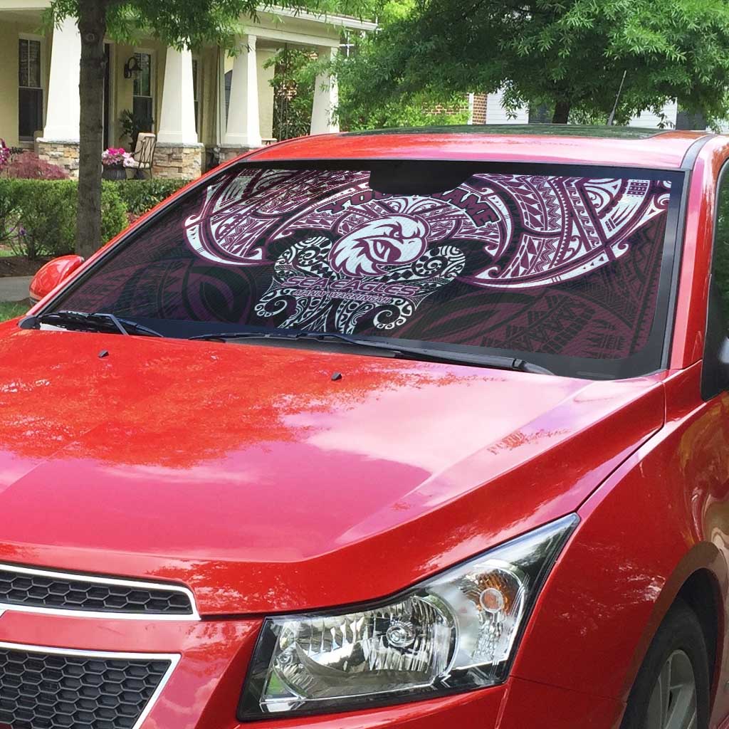 Personalized Manly Warringah Sea Eagles Auto Sun Shade Polynesian Tribal Pattern Style