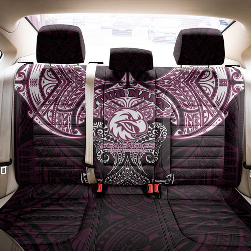 Personalized Manly Warringah Sea Eagles Back Car Seat Cover Polynesian Tribal Pattern Style