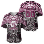 Personalized Manly Warringah Sea Eagles Baseball Jersey Polynesian Tribal Pattern Style