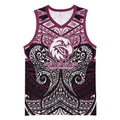 Personalized Manly Warringah Sea Eagles Basketball Jersey Polynesian Tribal Pattern Style