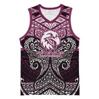 Personalized Manly Warringah Sea Eagles Basketball Jersey Polynesian Tribal Pattern Style