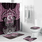 Personalized Manly Warringah Sea Eagles Bathroom Set Polynesian Tribal Pattern Style