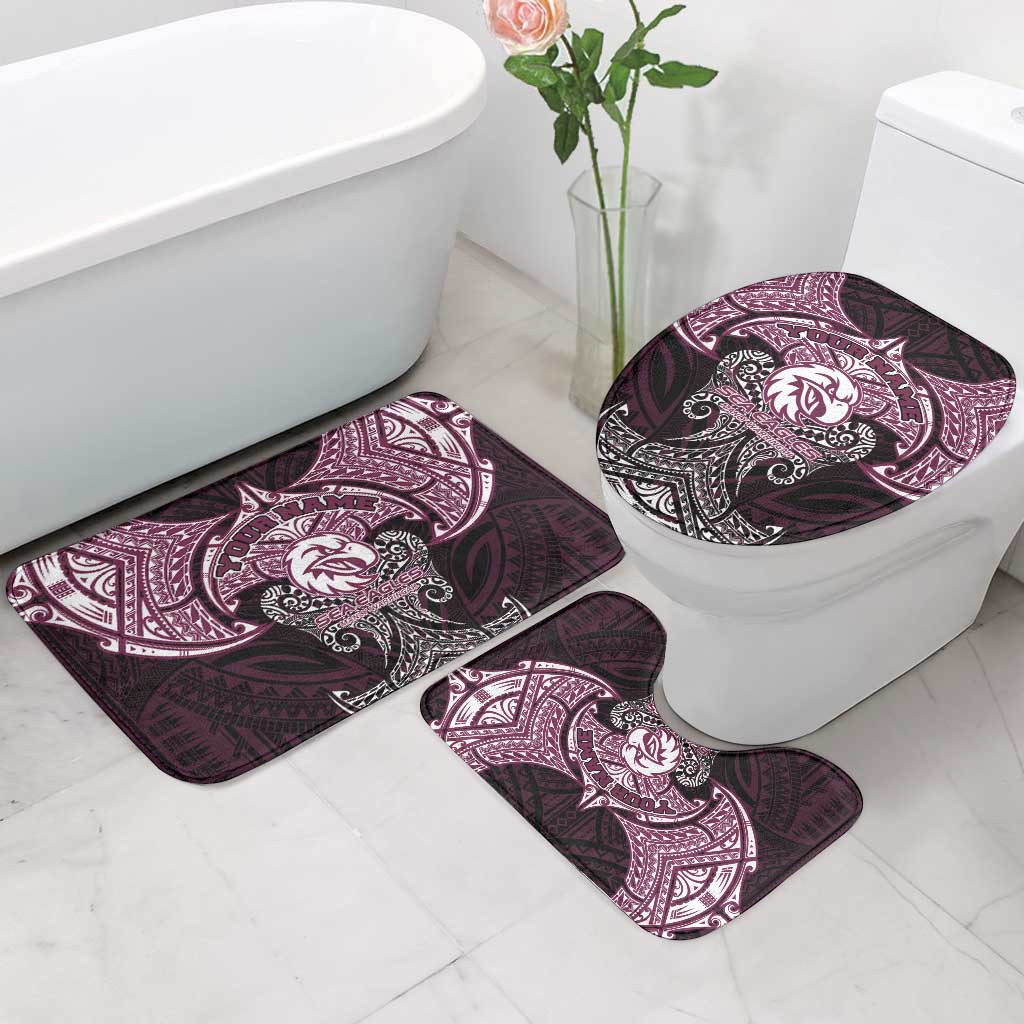 Personalized Manly Warringah Sea Eagles Bathroom Set Polynesian Tribal Pattern Style