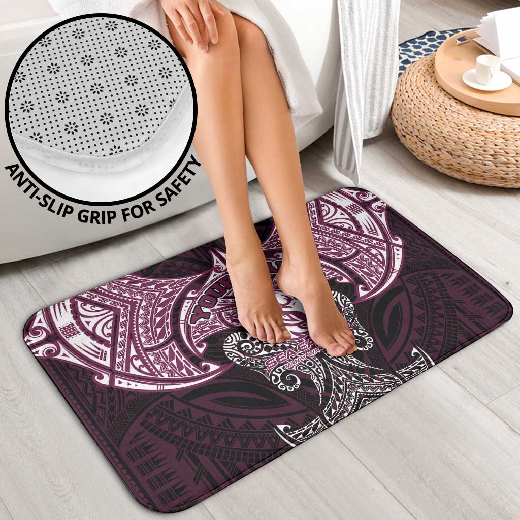Personalized Manly Warringah Sea Eagles Bathroom Set Polynesian Tribal Pattern Style