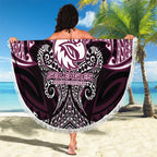 Personalized Manly Warringah Sea Eagles Beach Blanket Polynesian Tribal Pattern Style