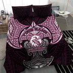 Personalized Manly Warringah Sea Eagles Bedding Set Polynesian Tribal Pattern Style