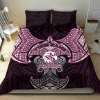Personalized Manly Warringah Sea Eagles Bedding Set Polynesian Tribal Pattern Style