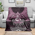 Personalized Manly Warringah Sea Eagles Blanket Polynesian Tribal Pattern Style