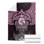 Personalized Manly Warringah Sea Eagles Blanket Polynesian Tribal Pattern Style