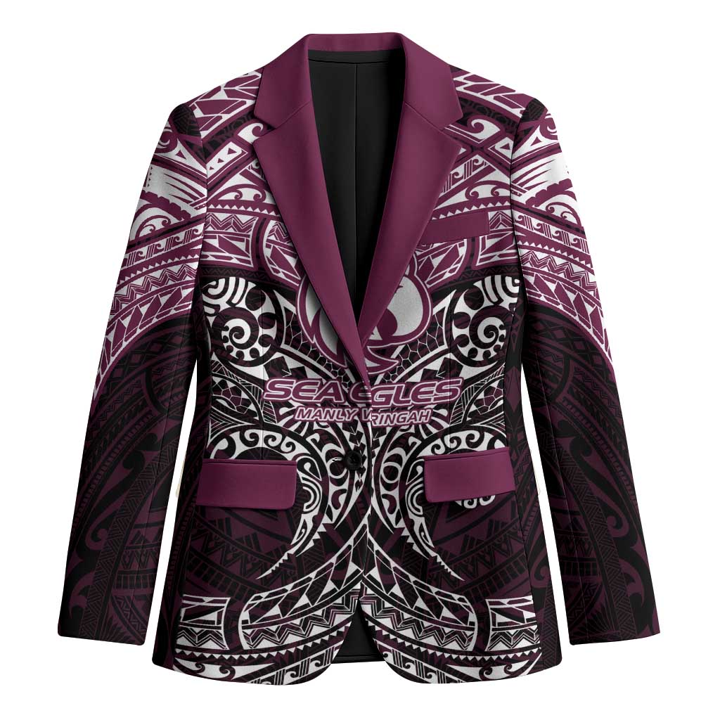 Personalized Manly Warringah Sea Eagles Blazer Polynesian Tribal Pattern Style