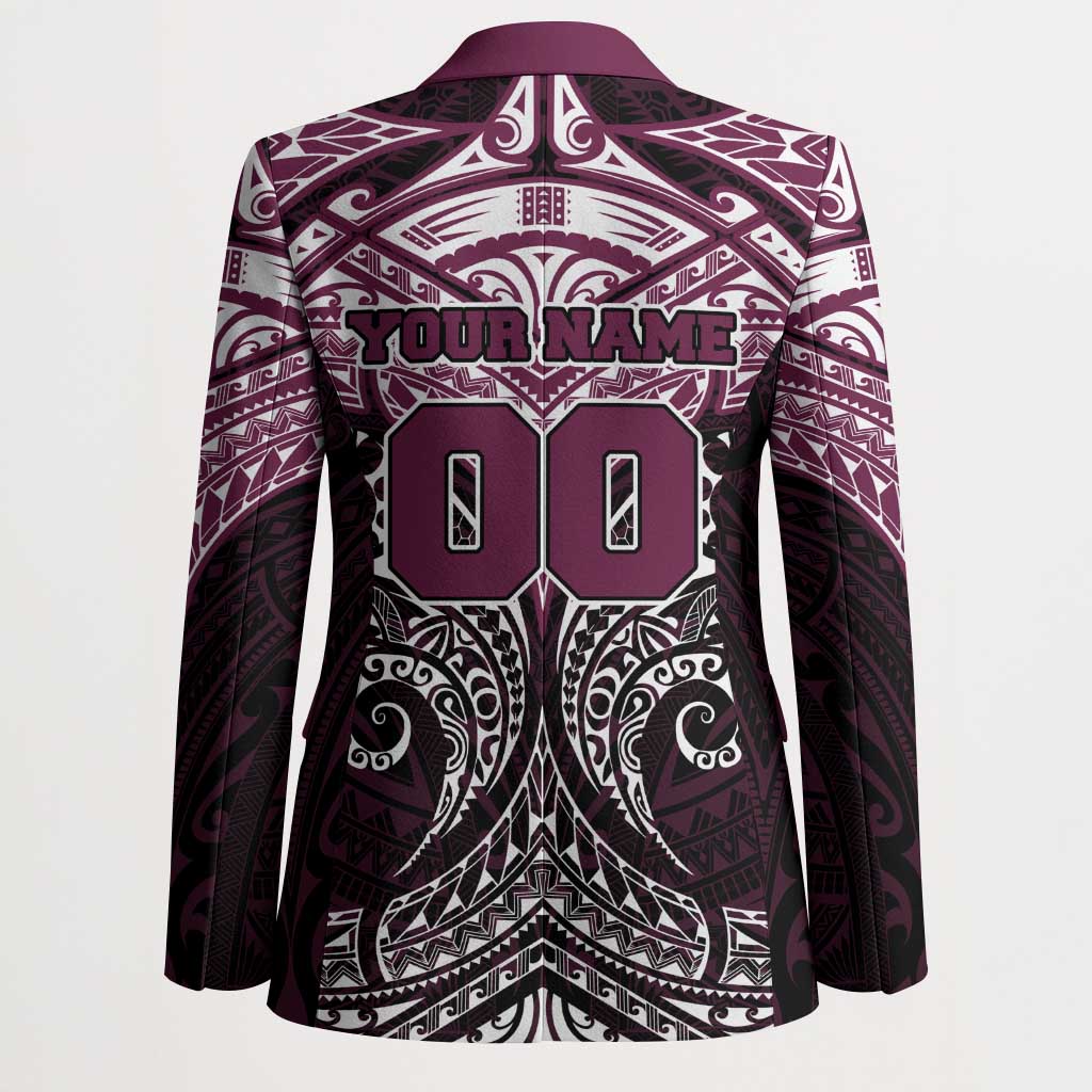 Personalized Manly Warringah Sea Eagles Blazer Polynesian Tribal Pattern Style