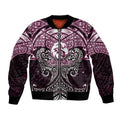 Personalized Manly Warringah Sea Eagles Bomber Jacket Polynesian Tribal Pattern Style