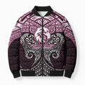 Personalized Manly Warringah Sea Eagles Bomber Puffer Jacket Polynesian Tribal Pattern Style