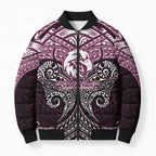 Personalized Manly Warringah Sea Eagles Bomber Puffer Jacket Polynesian Tribal Pattern Style