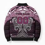 Personalized Manly Warringah Sea Eagles Bomber Puffer Jacket Polynesian Tribal Pattern Style