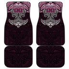 Personalized Manly Warringah Sea Eagles Car Mats Polynesian Tribal Pattern Style