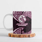 Personalized Manly Warringah Sea Eagles Ceramic Mug Polynesian Tribal Pattern Style