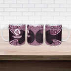 Personalized Manly Warringah Sea Eagles Ceramic Mug Polynesian Tribal Pattern Style