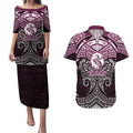 Personalized Manly Warringah Sea Eagles Couples Matching Puletasi and Hawaiian Shirt Polynesian Tribal Pattern Style