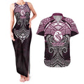 Personalized Manly Warringah Sea Eagles Couples Matching Tank Maxi Dress and Hawaiian Shirt Polynesian Tribal Pattern Style