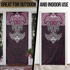 Personalized Manly Warringah Sea Eagles Door Cover Polynesian Tribal Pattern Style