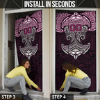 Personalized Manly Warringah Sea Eagles Door Cover Polynesian Tribal Pattern Style