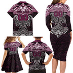 Personalized Manly Warringah Sea Eagles Family Matching Long Sleeve Bodycon Dress and Hawaiian Shirt Polynesian Tribal Pattern Style