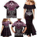 Personalized Manly Warringah Sea Eagles Family Matching Mermaid Dress and Hawaiian Shirt Polynesian Tribal Pattern Style