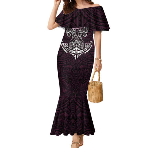 Personalized Manly Warringah Sea Eagles Family Matching Mermaid Dress and Hawaiian Shirt Polynesian Tribal Pattern Style