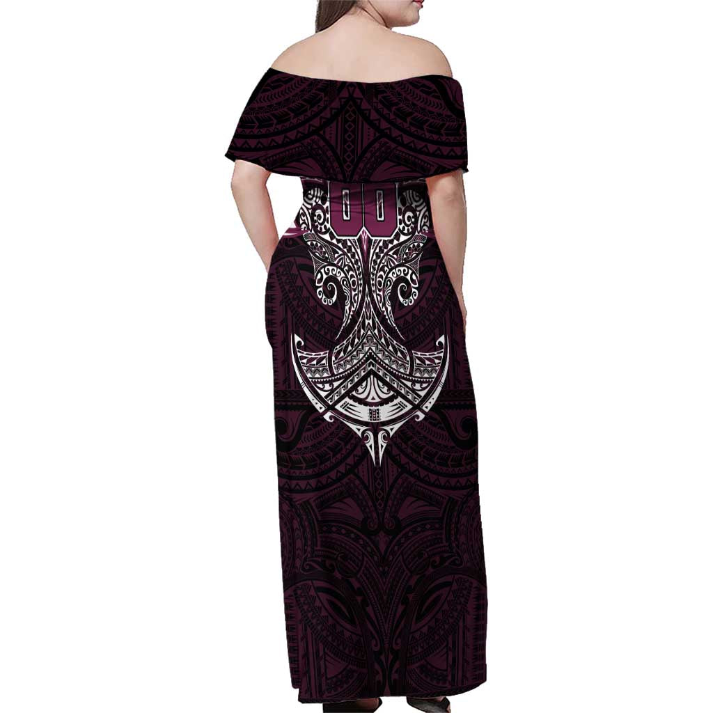 Personalized Manly Warringah Sea Eagles Family Matching Off Shoulder Maxi Dress and Hawaiian Shirt Polynesian Tribal Pattern Style