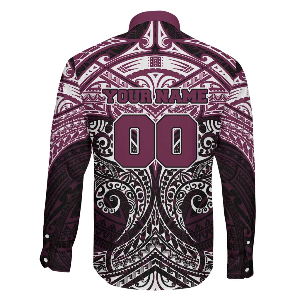 Personalized Manly Warringah Sea Eagles Family Matching Off Shoulder Short Dress and Hawaiian Shirt Polynesian Tribal Pattern Style