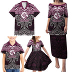 Personalized Manly Warringah Sea Eagles Family Matching Puletasi and Hawaiian Shirt Polynesian Tribal Pattern Style