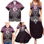 Personalized Manly Warringah Sea Eagles Family Matching Summer Maxi Dress and Hawaiian Shirt Polynesian Tribal Pattern Style