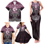 Personalized Manly Warringah Sea Eagles Family Matching Tank Maxi Dress and Hawaiian Shirt Polynesian Tribal Pattern Style