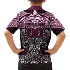Personalized Manly Warringah Sea Eagles Family Matching Tank Maxi Dress and Hawaiian Shirt Polynesian Tribal Pattern Style