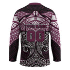 Personalized Manly Warringah Sea Eagles Hockey Jersey Polynesian Tribal Pattern Style