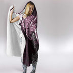 Personalized Manly Warringah Sea Eagles Hooded Blanket Polynesian Tribal Pattern Style