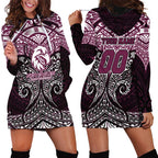 Personalized Manly Warringah Sea Eagles Hoodie Dress Polynesian Tribal Pattern Style