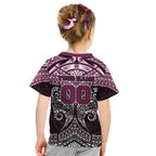 Personalized Manly Warringah Sea Eagles Kid T Shirt Polynesian Tribal Pattern Style