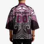 Personalized Manly Warringah Sea Eagles Kimono Polynesian Tribal Pattern Style