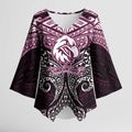 Personalized Manly Warringah Sea Eagles Kimono Sleeve Blouse Polynesian Tribal Pattern Style