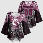 Personalized Manly Warringah Sea Eagles Kimono Sleeve Blouse Polynesian Tribal Pattern Style