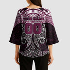 Personalized Manly Warringah Sea Eagles Kimono Sleeve Blouse Polynesian Tribal Pattern Style