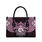 Personalized Manly Warringah Sea Eagles Leather Bag Polynesian Tribal Pattern Style