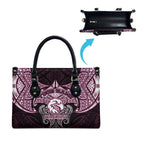 Personalized Manly Warringah Sea Eagles Leather Bag Polynesian Tribal Pattern Style