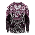 Personalized Manly Warringah Sea Eagles Long Sleeve Shirt Polynesian Tribal Pattern Style