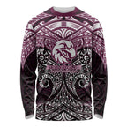Personalized Manly Warringah Sea Eagles Long Sleeve Shirt Polynesian Tribal Pattern Style
