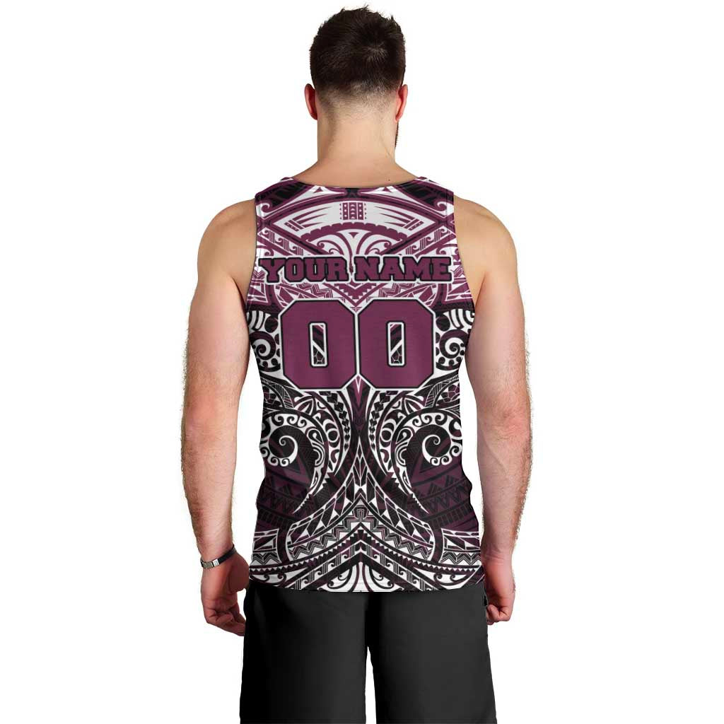 Personalized Manly Warringah Sea Eagles Men Tank Top Polynesian Tribal Pattern Style